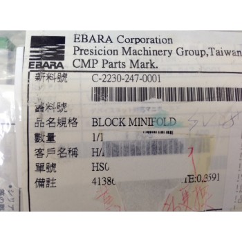 EBARA C-2230-247-0001 CKD OPP4-1D Block Manifold